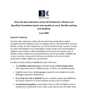 Submission to the UK Women and Equalities Committee inquiry into flexible working and disability