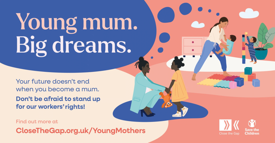 Young mum big dreams campaign graphic